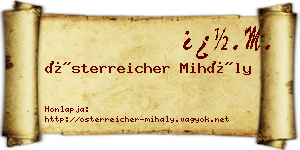 Österreicher Mihály névjegykártya