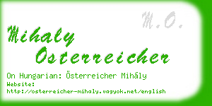 mihaly osterreicher business card