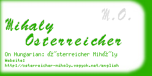 mihaly osterreicher business card